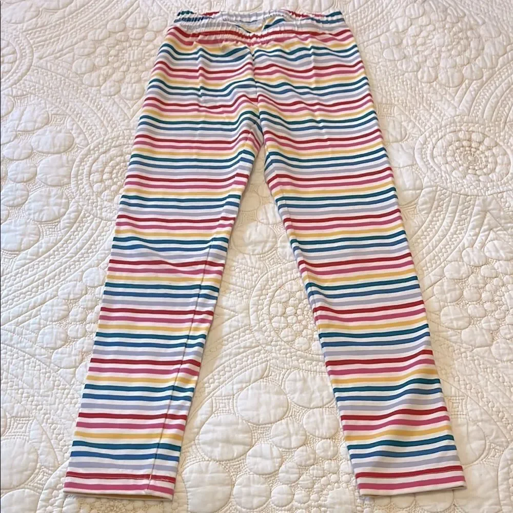 Hanna Andersson short sleeve rainbow stripe pajama set size 12
